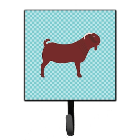 Carolines Treasures Kalahari Red Goat Blue Check Leash or Key Holder BB8065SH4